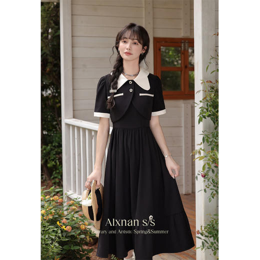 鹿向南「花想容」法式气质吊带连衣裙女年 L35328 商品图3