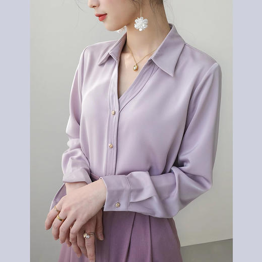 裁缝学苑AQ261翻领长袖衬衫纸样女装衬衣新款法式上衣版型 商品图6