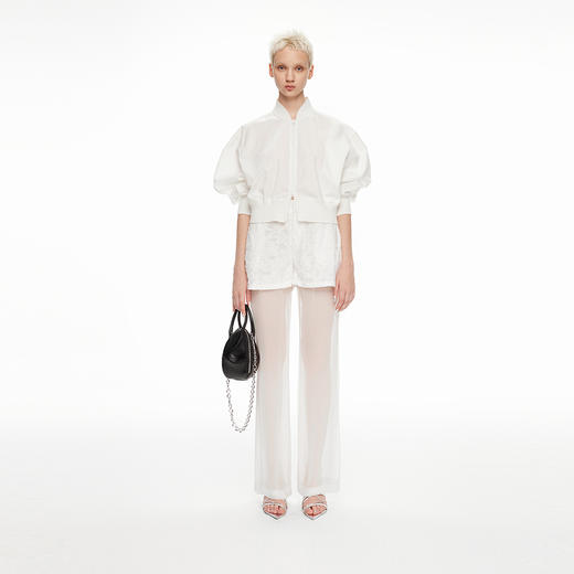 lost in echo2024春夏新品设计师品牌双层真丝透视长裤透气舒适 商品图0