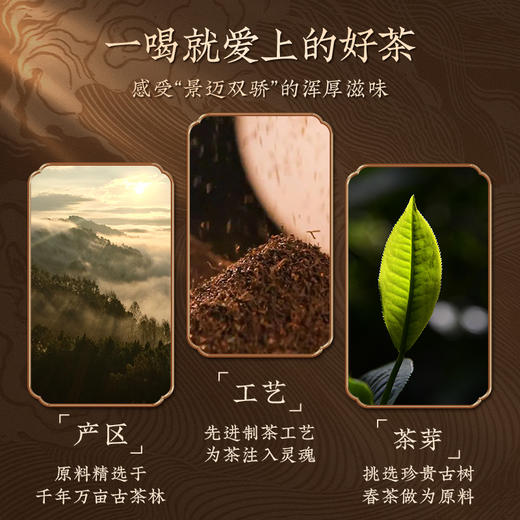 澜沧古茶2024年景迈001小胖饼85g+景迈0085小胖饼85g景迈古树普洱茶生茶熟茶组合170g（85g*2） 商品图3