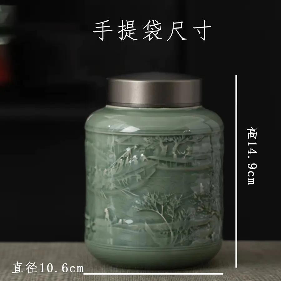 清明上河图【绿.200g螺丝口单瓷】35元1个.需购买10起免运费