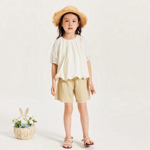 【mini亲子 大人款】迷你巴拉女童短袖衬衫夏季纯棉甜美母女装衬衫 商品图2