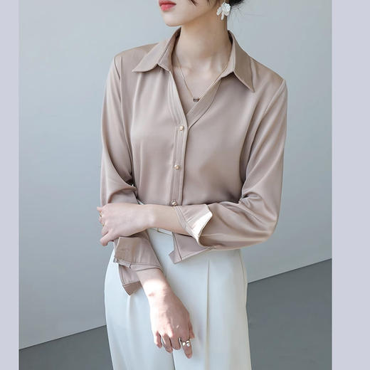 裁缝学苑AQ261翻领长袖衬衫纸样女装衬衣新款法式上衣版型 商品图1