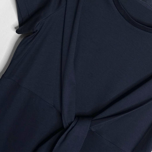 VIVIAN LIU薇薇安刘R2327403春女装新款圆领胸口飘带短袖连衣裙 商品图3