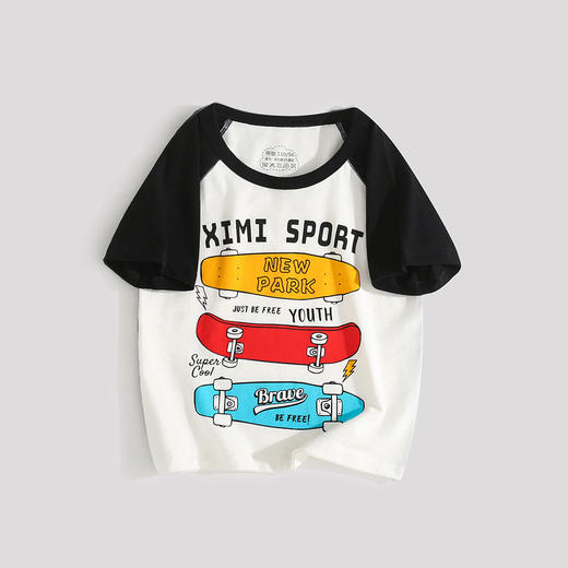 【回头率爆棚  59.9/3件 】 亲子莱卡棉短袖T恤 100-170码 商品图3