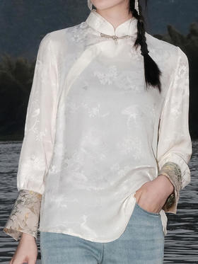 盛唐婧 |真丝花罗直襟上衣