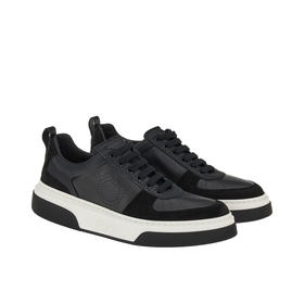 FERRAGAMO 菲拉格慕 男士字母徽标休闲运动鞋 黑色 760590