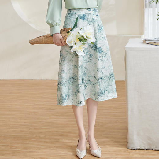 剩L 米思阳2025秋夏新款国风优雅半身裙提花裙子女1864 商品图1