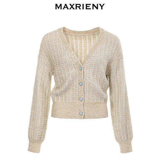 MAXRIENY复古针织衫秋季长袖开衫毛衣外套(货号:MC8330170081JA0) 商品图4
