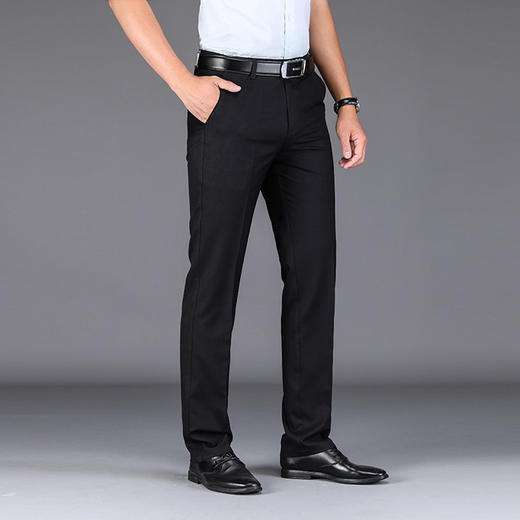 【Q】【夏季薄款】【新款DYG】大依优型大码商务休闲裤直筒长裤男舒适弹力休闲简约百搭加肥加大男装西裤 商品图1