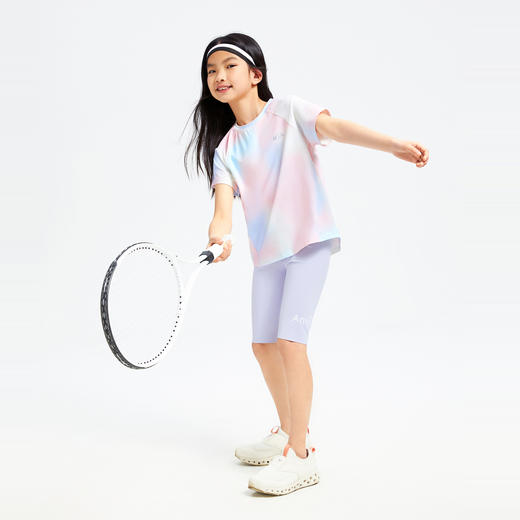 女童防晒系列速干圆领短袖T恤夏季新款安奈儿童装EG421121 商品图5