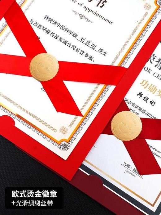 荣誉证书外壳奖状A4可打印证书烫金封面定制聘书毕业结业培训优秀员工获奖证书 商品图3