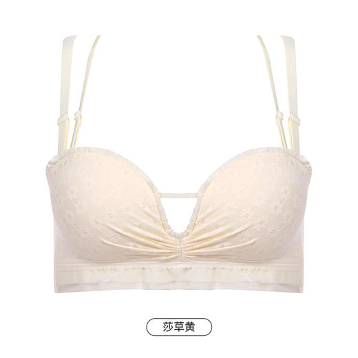 都市丽人少女三步优选内衣女蕾丝文胸B杯适穿1/2杯中厚无钢圈三排扣BB41F1 商品图11