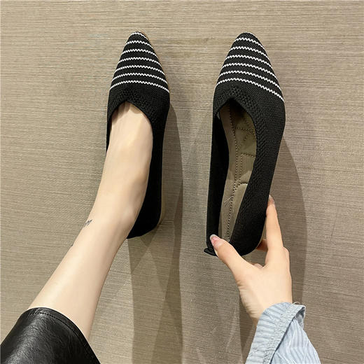 【优雅舒适】法式飞织王妃鞋 时尚个性 潮流百搭单鞋 鞋底防滑不磨脚 柔软轻盈舒适 修饰腿型 显腿长~可甜可酷、日常通勤都能轻松驾驭！ 商品图8