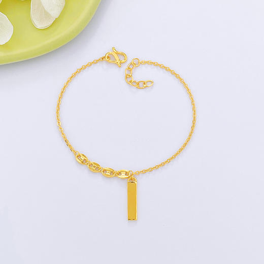 【限时克减150元】足金999.99 【精品】五9黄金调节AB链猪鼻子上上签手链(ACSL00164)（预售产品下单后不退款不退货不换货不补差价）（预售产品下单后不退款不退货不换货不补差价） 商品图0