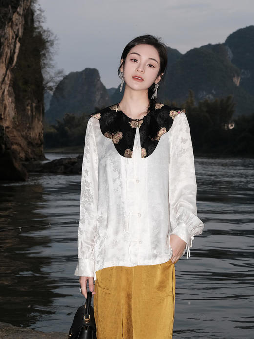 盛唐婧 |黑金蝴蝶云肩 商品图3