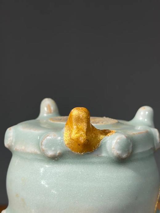 龙泉窑粉青釉鼓型三足炉，顺丰包邮 商品图12