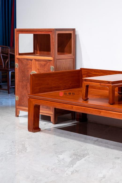 红桥红  家具严选  缅甸花梨（大果紫檀）【198 大都会馆藏直腿罗汉床 两件套】 商品图4