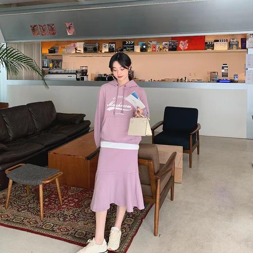 金蘑菇菇【 假日甜心 自制卫衣】多版本字母印花连帽卫衣套装 商品图0