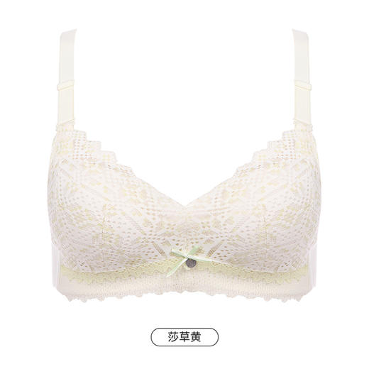 都市丽人自然舒适内衣女蕾丝文胸A杯适穿3/4杯加厚无钢圈四排扣LB41C1 商品图11