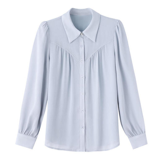 TZF-衬衫女士纯色长袖衬衣 商品图4
