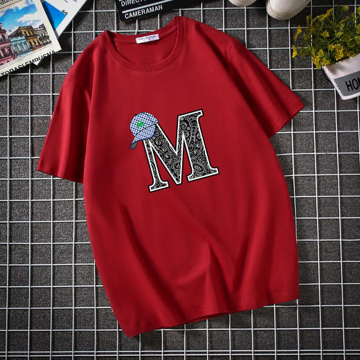 【纯棉】【新款DAL】大码夏季短袖T恤潮款圆领印花多色加肥加大男士打底上衣半袖 商品图3