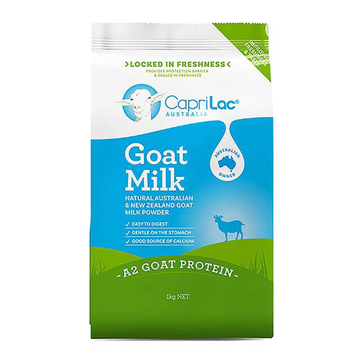 【保税】澳洲 Caprilac 佳倍营成人A2山羊奶粉高钙营养青少年学生中老年人1kg袋装 现货 商品图0