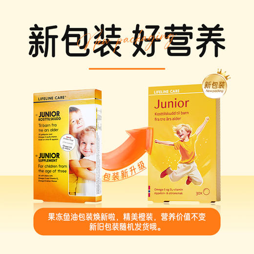 【跨境直供】挪威lifeline care鱼油DHA(3岁+) 30粒 商品图0