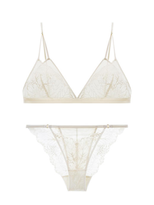 LOAM｜迭影 Triangle 双层蕾丝三角杯无钢圈  [ 黑 / 白 / 绿 / 蓝 / 黄 / 咖 ] 商品图11