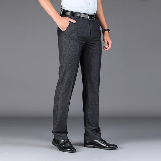 【Q】【夏季薄款】【新款DYG】大依优型大码商务休闲裤直筒长裤男舒适弹力休闲简约百搭加肥加大男装西裤 商品图1