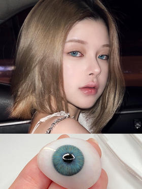 大直径混血丨纽约蓝·Cococon丨14.5mm（年抛/2片装）有遮瞳模糊的可能 大瞳孔慎拍！