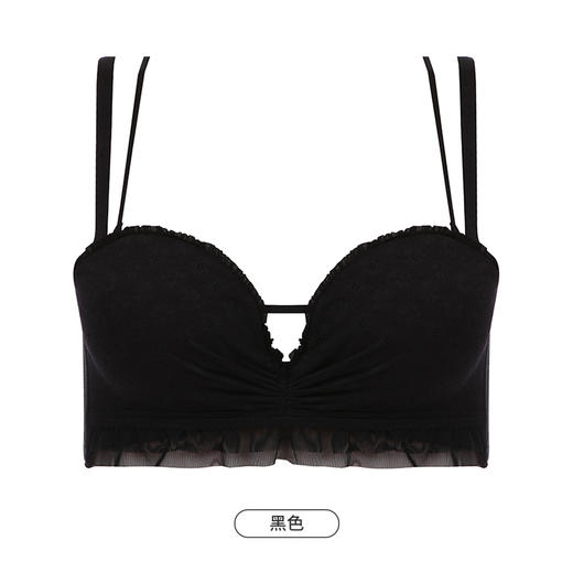 都市丽人少女三步优选内衣女蕾丝文胸B杯适穿1/2杯中厚无钢圈三排扣BB41F1 商品图12