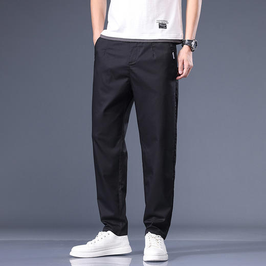 【竹纤维】【新款DYG】大依优型大码松紧腰休闲裤直筒长裤男舒适弹力休闲简约百搭加肥加大男装夏季薄款 商品图2