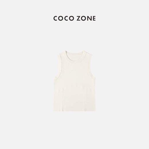 COCO ZONE 夏季设计感上衣宽边圆领针织背心 23C18514 商品图1