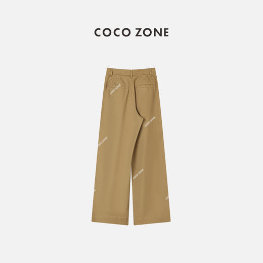COCO ZONE宽松阔腿裤高腰显瘦纯色简约直筒裤 23C19296 商品图1