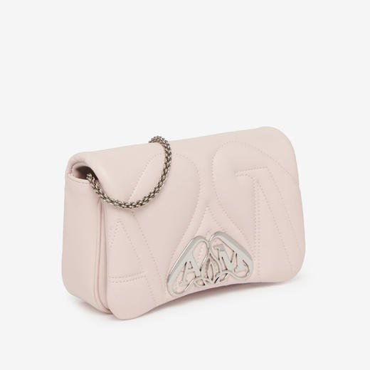 ALEXANDER MCQUEEN 亚历山大.麦昆 女士绗缝皮革 Seal 迷你单肩包 粉色 777011 1BLE2 5704 商品图1