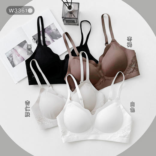 老米优品👙提托力nice!!塑造好胸型！《波浪小花边 无痕无钢圈裸感半固定透气杯文胸  》有胸下垂困扰的菇凉，宝藏款安利哟！NY240402D 商品图6