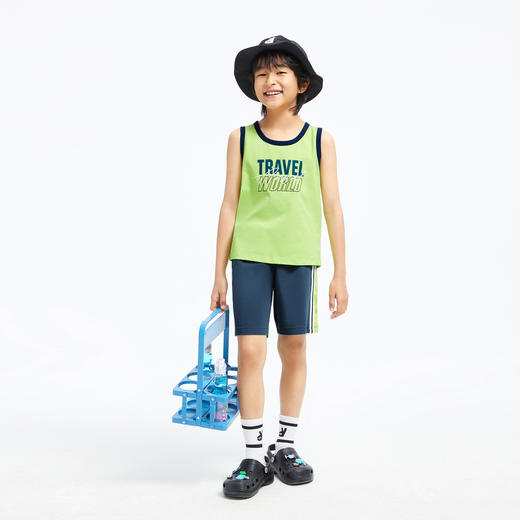 男童凉感SORONA圆领背心套装夏季新款安奈儿童装EB422108 商品图3