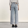 谜底牛仔直筒裤女2024年夏季新品复古高腰百搭浅色长裤242MK0689 商品缩略图2