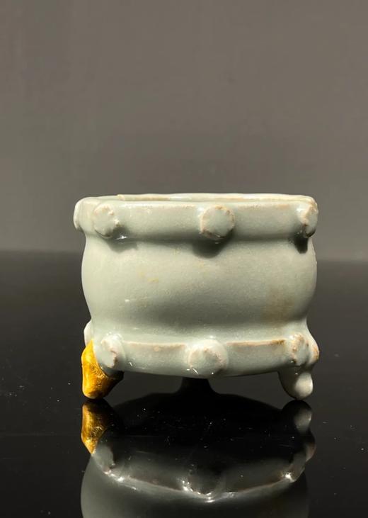 龙泉窑粉青釉鼓型三足炉，顺丰包邮 商品图9