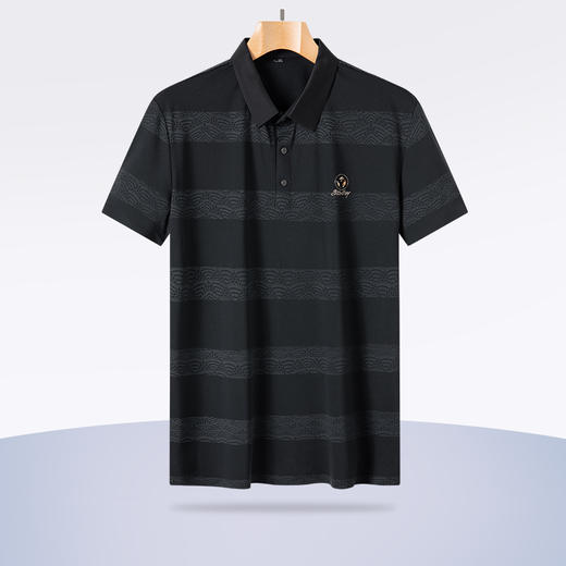 【冰丝高弹】【新款DPS】大依优型大码男装短袖Polo衫翻领加肥加大透气吸汗夏季上衣半袖t恤夏装 商品图1