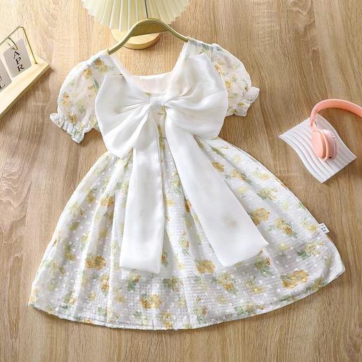 夏季新款中大童提花连衣裙薄款女童宝宝可爱裙子夏季女孩卡通公主裙聚 商品图2