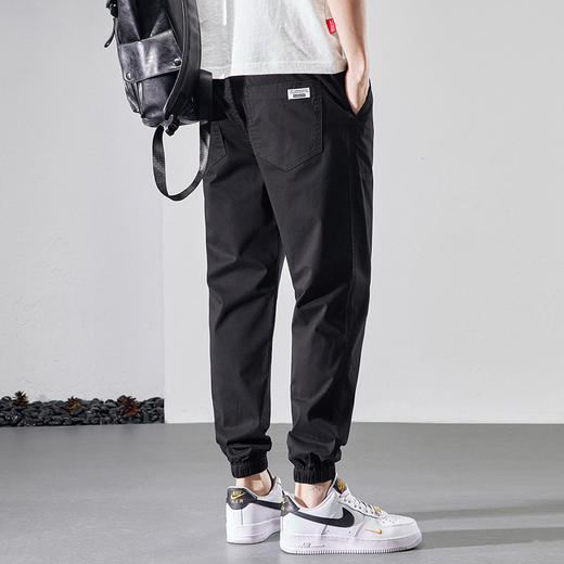 【纯棉】【新款DYG】大依优型大码束脚休闲裤潮款松紧腰长裤男舒适休闲简约百搭加肥加大男装 商品图3