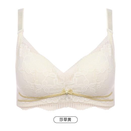 都市丽人自然舒适柔芯杯3D按摩杯内衣女蕾丝文胸AB杯适穿3/4杯无钢圈三排扣LB41C3 商品图11
