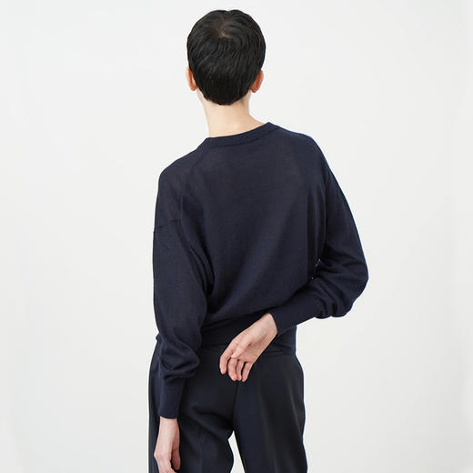 ATON CASHMERE SILK SPUN CREWNECK女装羊绒丝绸混纺针织套头毛衣 商品图1