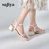 Safiya/索菲娅2024夏仙女风水钻粗跟一字带凉鞋 SF42115402 商品缩略图3