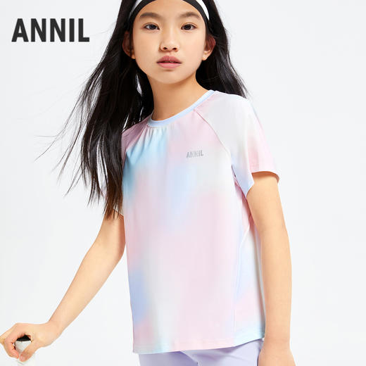 女童防晒系列速干圆领短袖T恤夏季新款安奈儿童装EG421121 商品图2