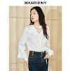 MAXRIENY精致浪漫感烫钻手工盘花上衣2024春季新品温柔风衬衫女(货号:MS85TP045) 商品缩略图2