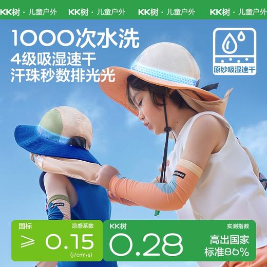 KK树2024新款原纱儿童防晒帽子宝宝遮阳帽渔夫太阳帽春秋夏季薄款小探险家防晒盆帽 商品图3