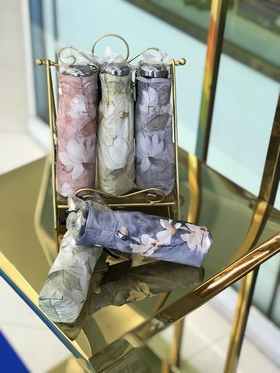 优品堂【雅致炫彩】五折黑胶防晒防紫外线伞